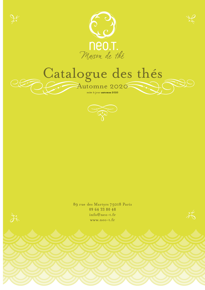 Catalogue des thés neo.T. page 1