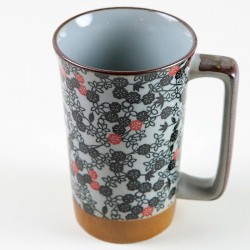 Mug Fleurs noires et rouges